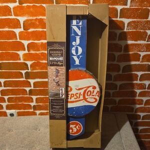 🥤 Vintage Pepsi-Cola Double-Sided LED Marquee Sign Reproduction🥤